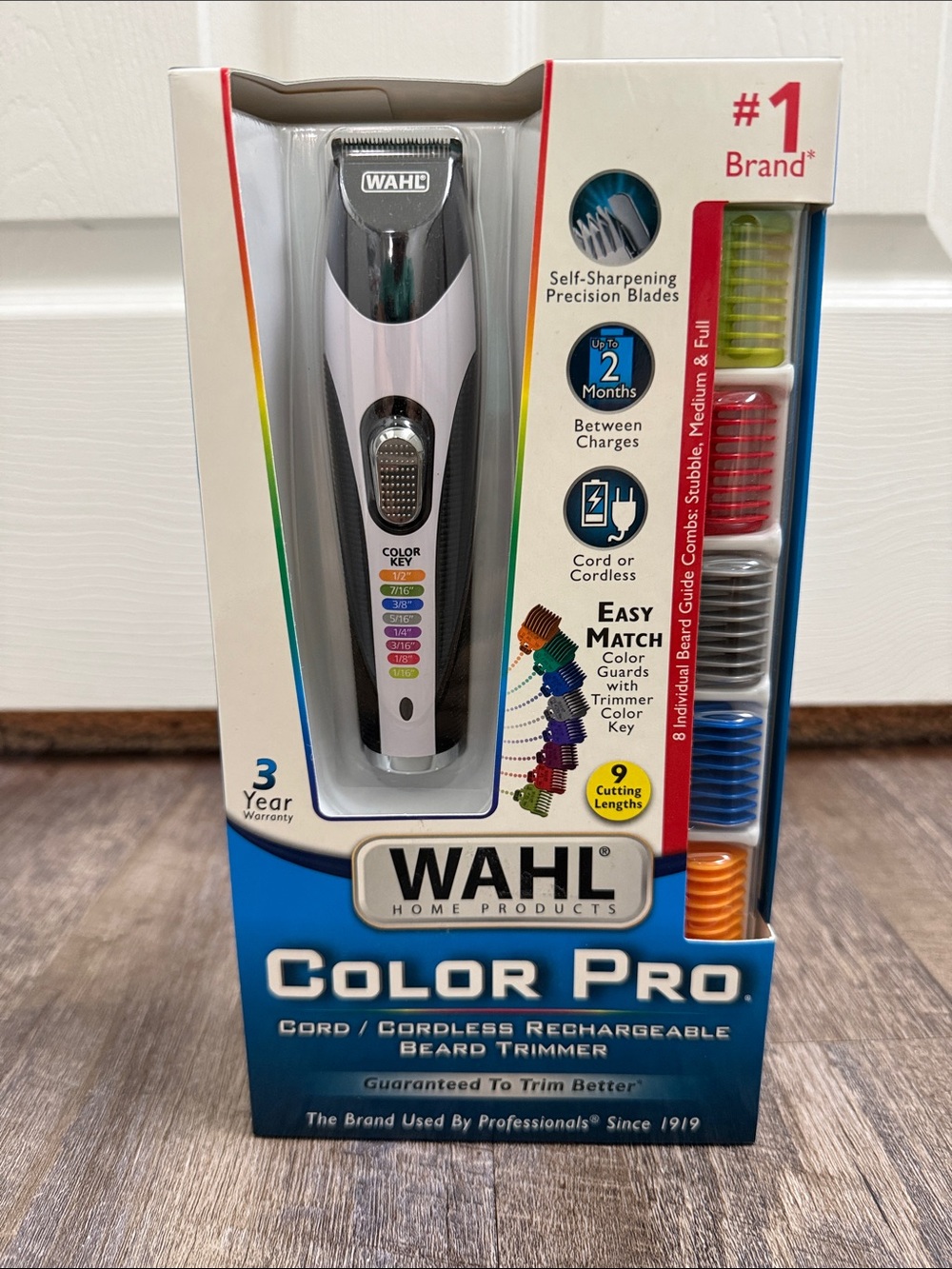 Wahl Color Pro Beard Trimmer with Multicolor Guard Set